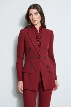 Elie Tahari Jackets & Blazers-7 Button Blazer BORDEAUX