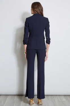 Elie Tahari Jackets & Blazers-3 Button Ruched Sleeve Blazer STARGAZER