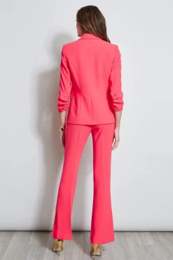 Elie Tahari Jackets & Blazers-3 Button Ruched Sleeve Blazer WILDSTRAWBERRY