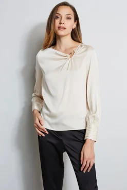 Elie Tahari Tops & Sweaters-Asymmetric Silk Pearl Shirt SATINSLIPPER