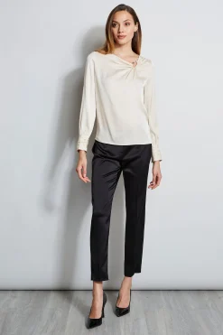 Elie Tahari Tops & Sweaters-Asymmetric Silk Pearl Shirt SATINSLIPPER