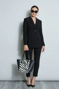 Elie Tahari Jackets & Blazers-Asymmetric Single Button Blazer BLACK