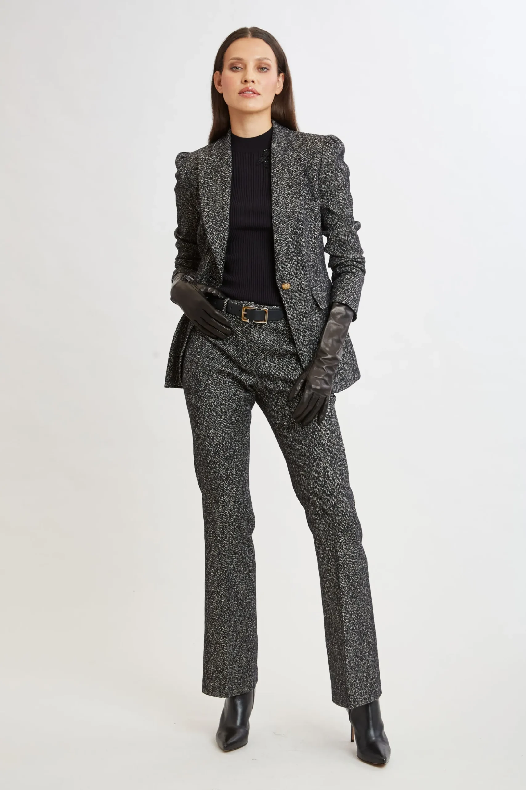 Elie Tahari Tops & Sweaters|Suiting-Beaded Rib Sweater BLACK