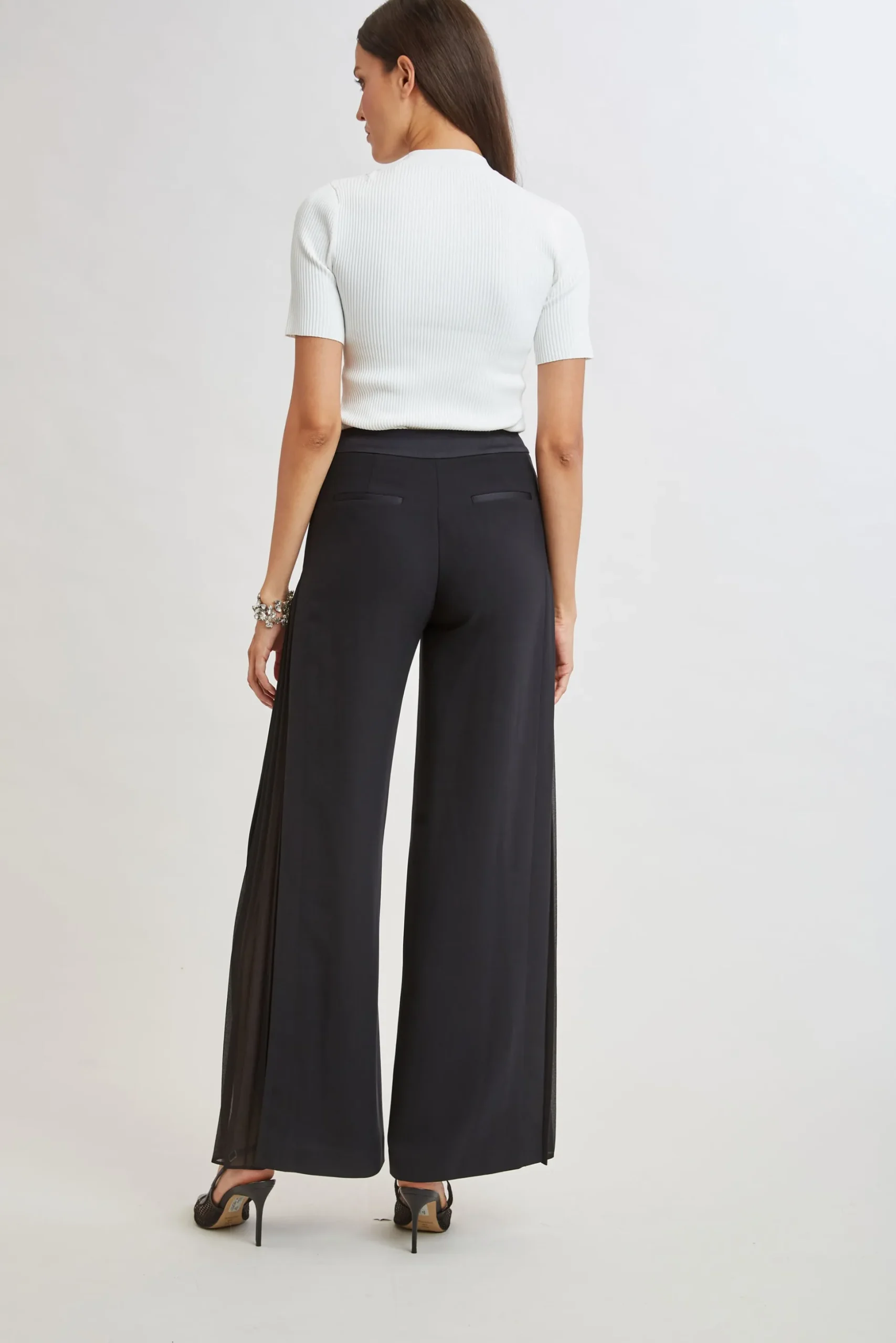 Elie Tahari Tops & Sweaters|Suiting-Beaded Rib Sweater PEARL