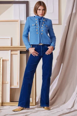 Elie Tahari Jackets & Blazers-Boucle Button Jacket CLOUDBLUE
