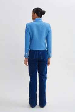 Elie Tahari Jackets & Blazers-Boucle Button Jacket CLOUDBLUE