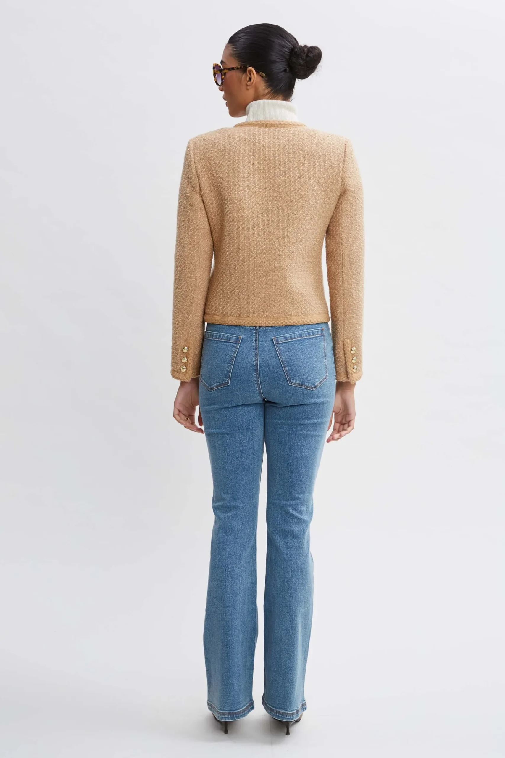 Elie Tahari Jackets & Blazers-Boucle Button Jacket TOFFEE