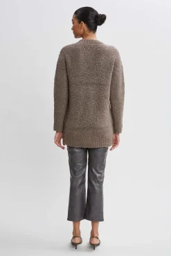 Elie Tahari Tops & Sweaters-Boucle Merino Cardigan PORCINI