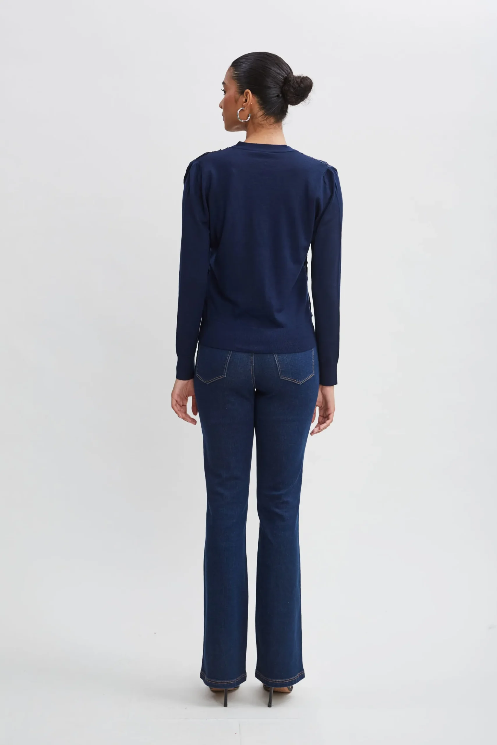 Elie Tahari Tops & Sweaters-Burnout Velvet Cardigan GALAXYNAVY