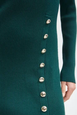 Elie Tahari Dresses & Jumpsuits|Long Sleeve Dresses-Button Sweater Dress JUNIPER
