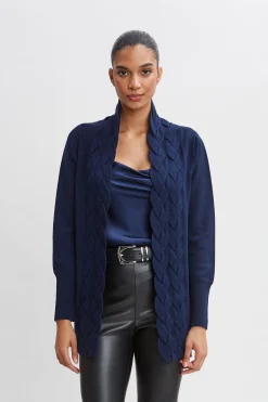 Elie Tahari Tops & Sweaters-Cable Cardigan GALAXYNAVY