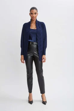 Elie Tahari Tops & Sweaters-Cable Cardigan GALAXYNAVY