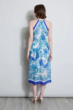 Elie Tahari Midi Dresses|Dresses & Jumpsuits-Calypso Halter Dress MULTI