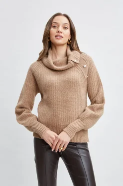 Elie Tahari Tops & Sweaters-Cashmere Button Sweater SADDLE
