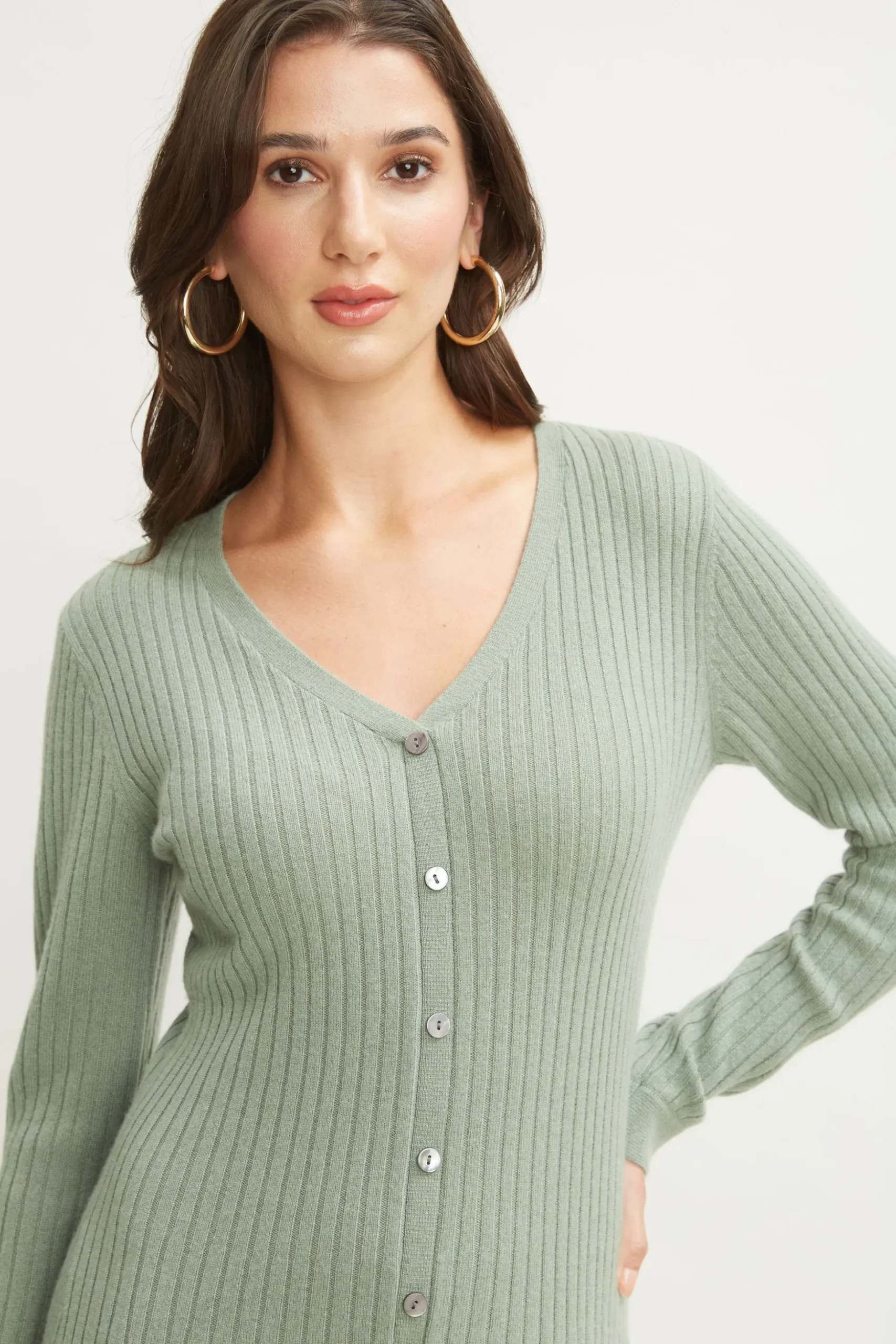 Elie Tahari Dresses & Jumpsuits|Long Sleeve Dresses-Cashmere Fit & Flare Dress SILVERSPRUCE