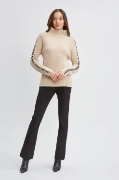 Elie Tahari Tops & Sweaters-Cashmere Whipstitch Sweater LIGHTSADDLE