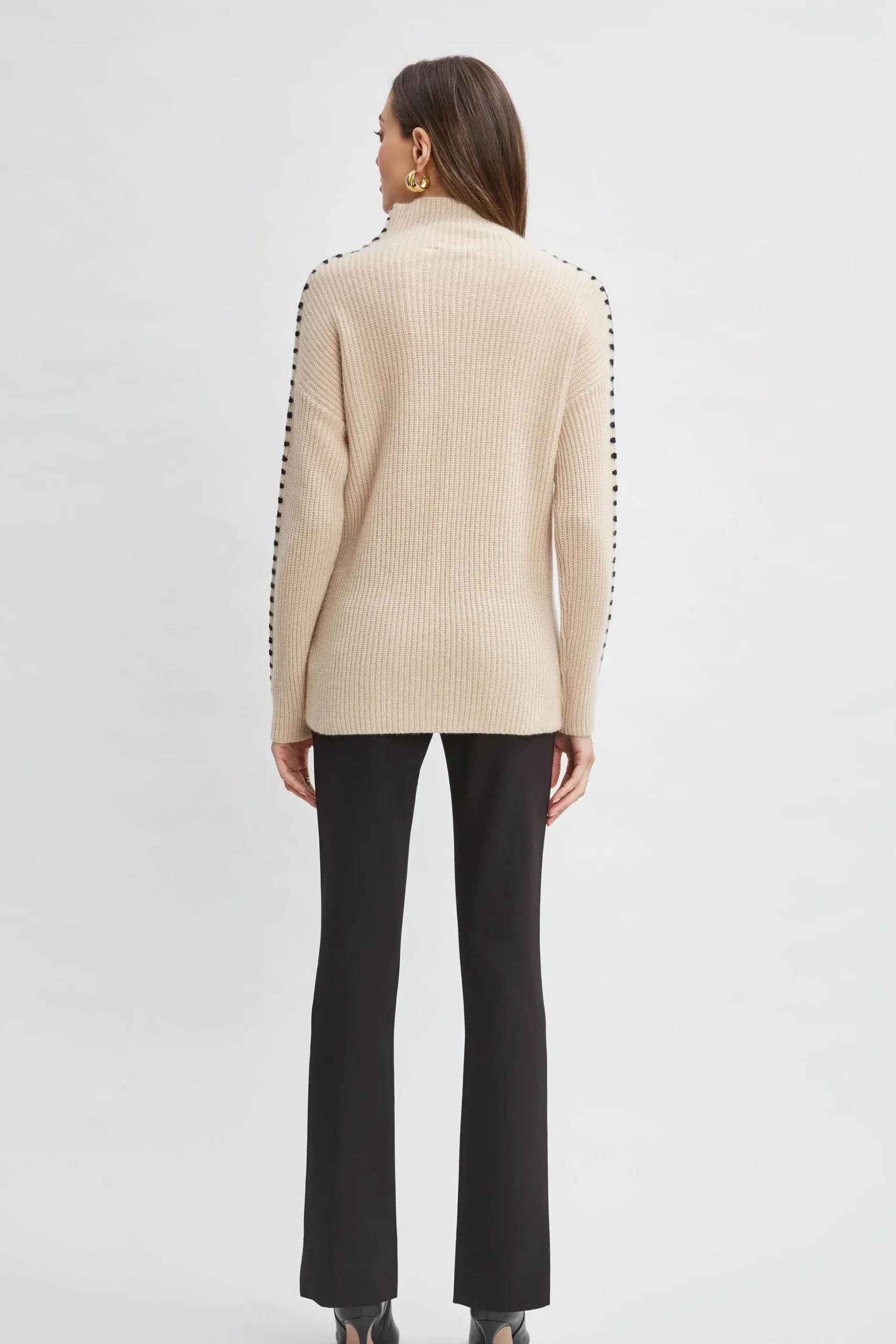 Elie Tahari Tops & Sweaters-Cashmere Whipstitch Sweater LIGHTSADDLE