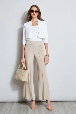 Elie Tahari Bottoms-Chiffon Panel Pant ISLANDSAND
