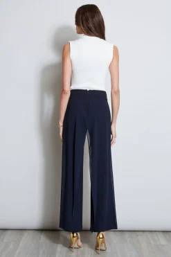 Elie Tahari Bottoms-Chiffon Panel Pant STARGAZER