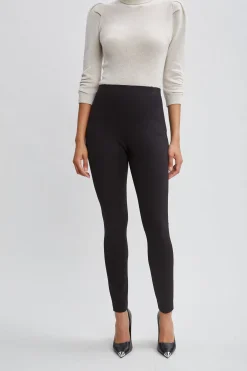 Elie Tahari Bottoms-Contour Seam Leggings BLACK