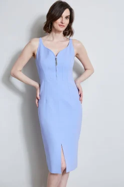 Elie Tahari Dresses & Jumpsuits|Midi Dresses-Contour Zip Dress HORIZONBLUE