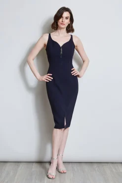 Elie Tahari Dresses & Jumpsuits|Midi Dresses-Contour Zip Dress STARGAZER