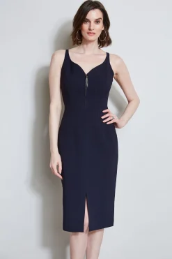 Elie Tahari Dresses & Jumpsuits|Midi Dresses-Contour Zip Dress STARGAZER