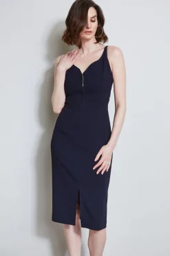 Elie Tahari Dresses & Jumpsuits|Midi Dresses-Contour Zip Dress STARGAZER