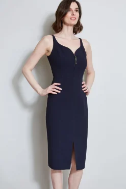 Elie Tahari Dresses & Jumpsuits|Midi Dresses-Contour Zip Dress STARGAZER
