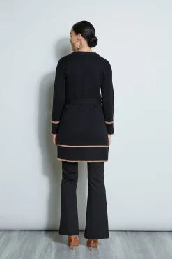 Elie Tahari Tops & Sweaters-Contrast Cardigan NOIR/FOSSIL