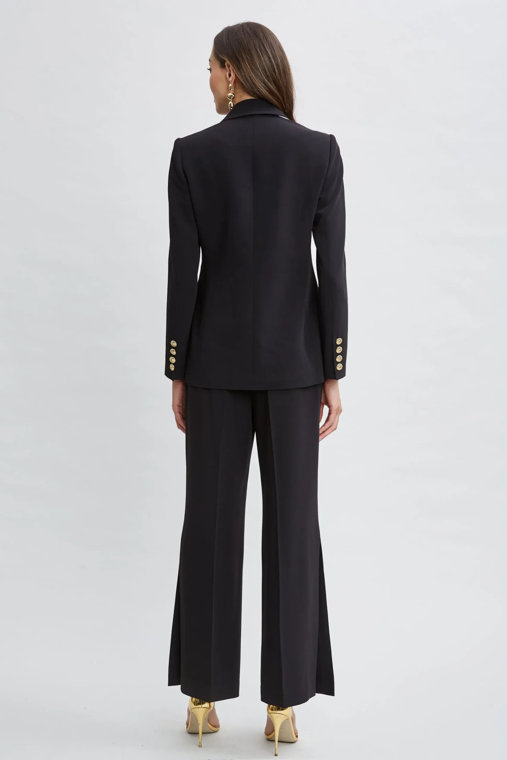 Elie Tahari Jackets & Blazers|Suiting-Contrast Trim Blazer Noir/SkyWhite
