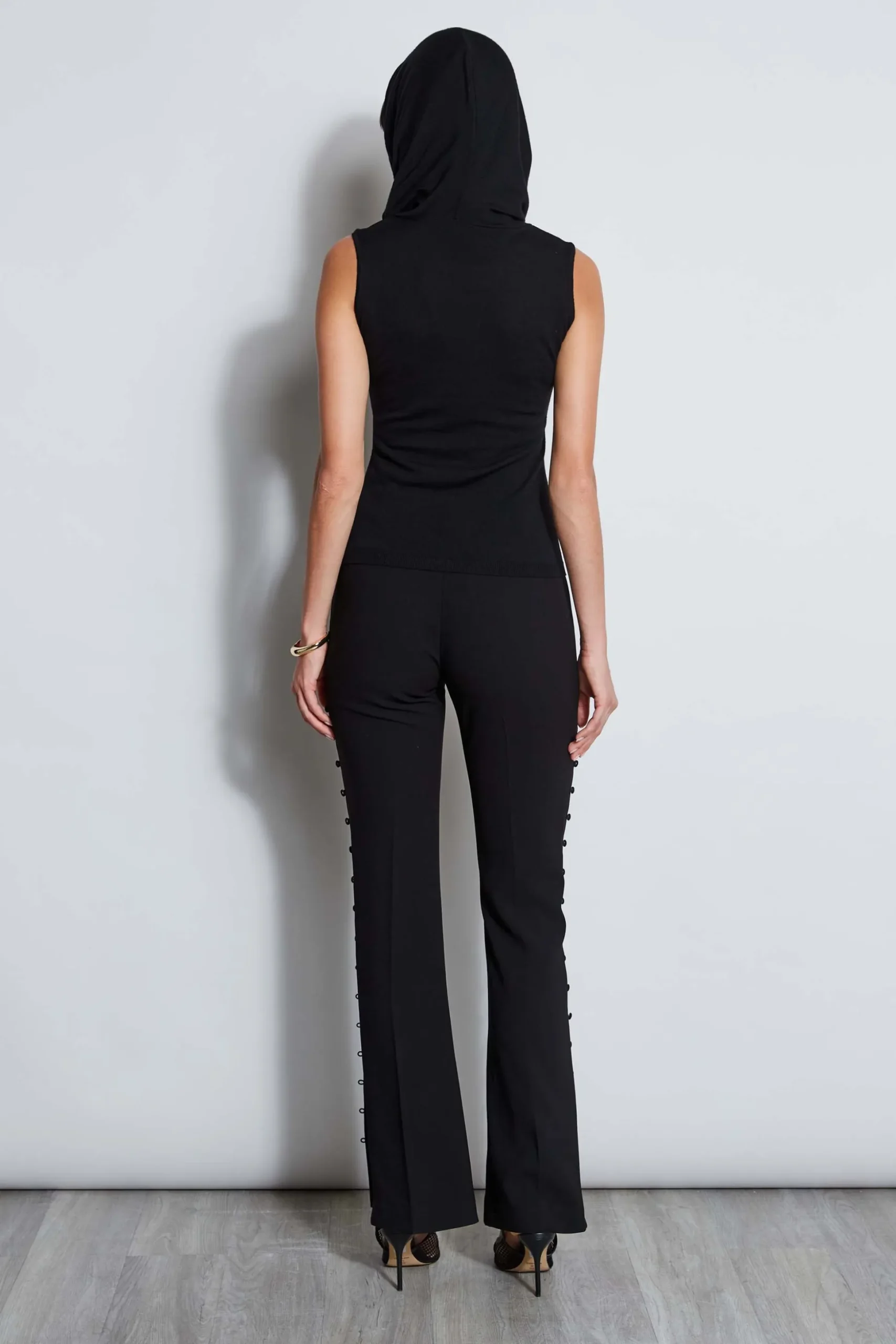 Elie Tahari Tops & Sweaters-Convertible Cowl Wool Sweater BLACK