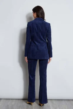 Elie Tahari Jackets & Blazers|Suiting-Corduroy Single Button Blazer GALAXYNAVY