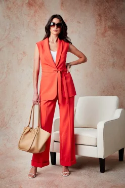 Elie Tahari Jackets & Blazers-Crepe Vest JUPITERGLOW