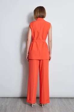 Elie Tahari Jackets & Blazers-Crepe Vest JUPITERGLOW