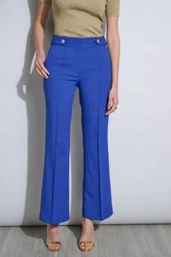 Elie Tahari Bottoms-Crest Button Pant SAPPHIRE