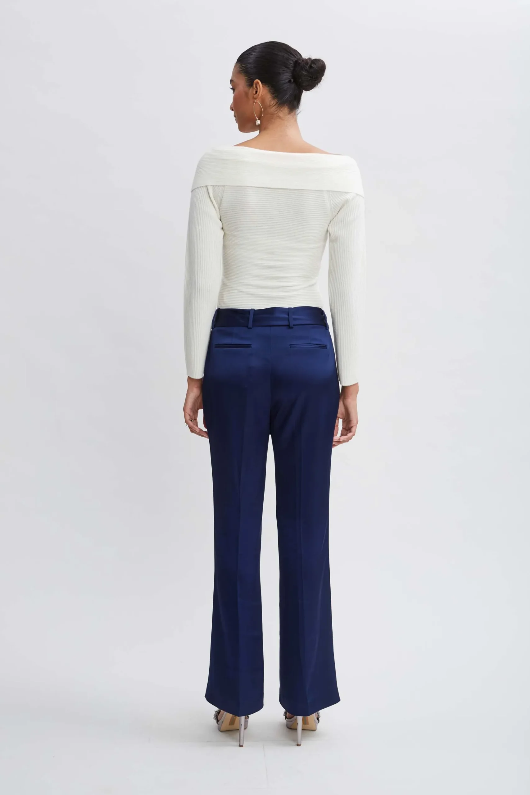 Elie Tahari Tops & Sweaters-Cross Shoulder Cashmere Merino Sweater SNOW