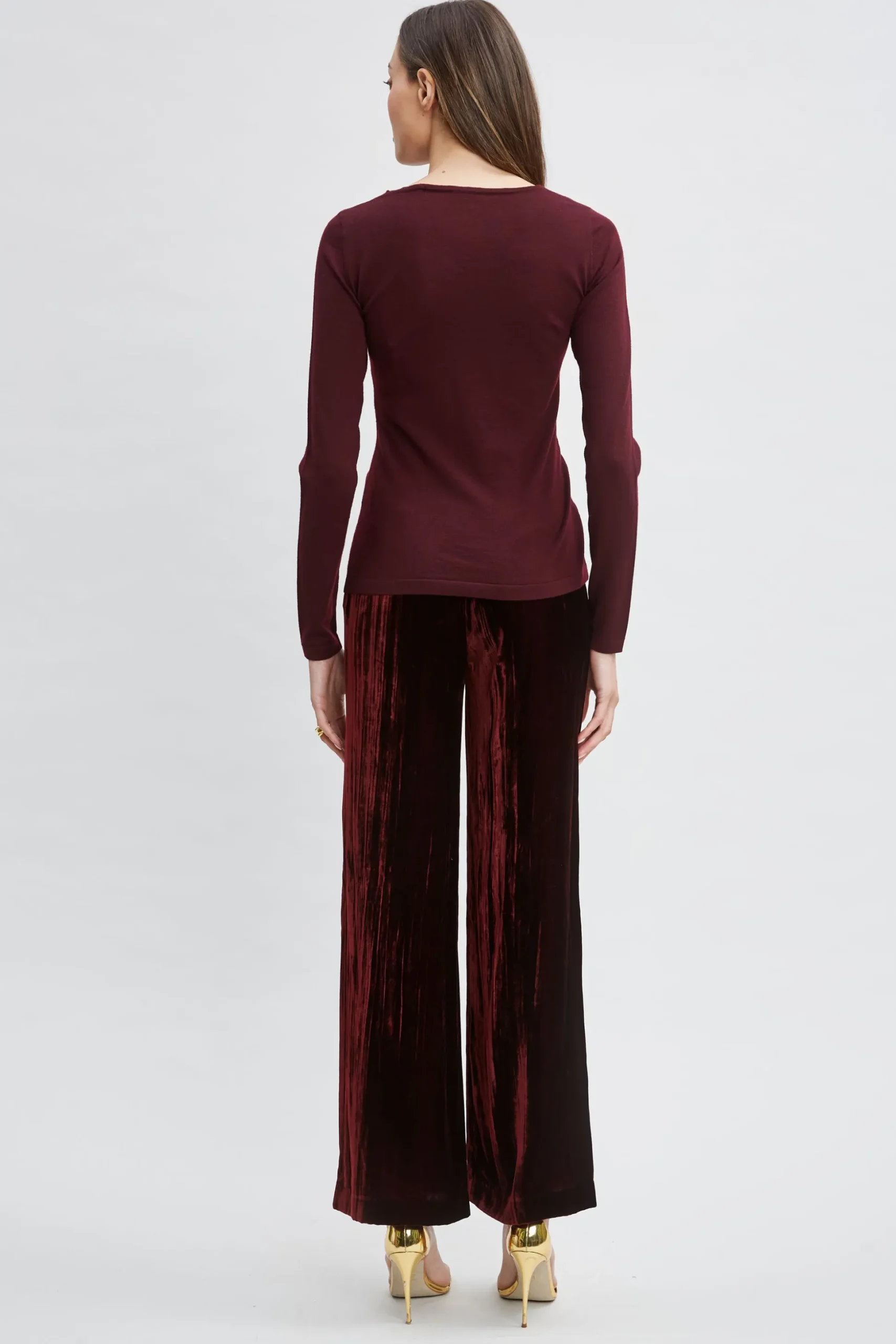 Elie Tahari Tops & Sweaters-Crystal Knot Wool Sweater MERLOT