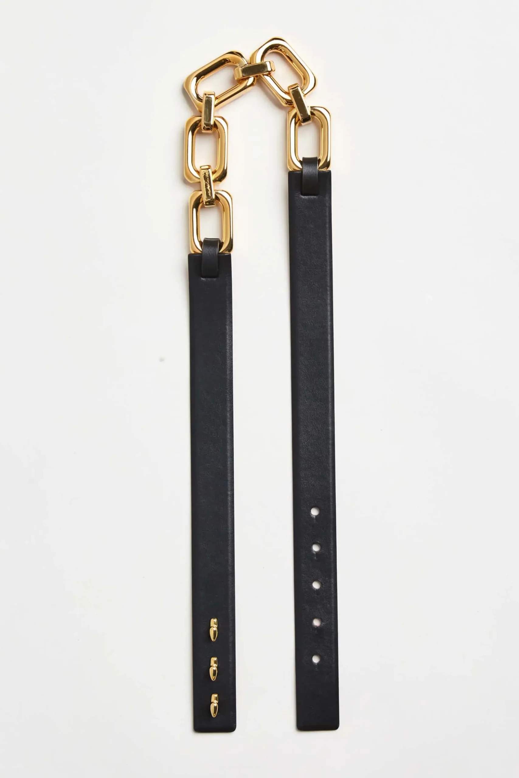 Elie Tahari Fragrance|Gloves-Cube Link Belt Black-Gold