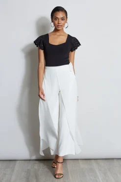 Elie Tahari Tops & Sweaters-Cut Out Flutter Sleeve Sweater NOIR