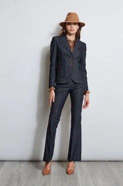 Elie Tahari Jackets & Blazers-Denim 3 Button Blazer INDIGO