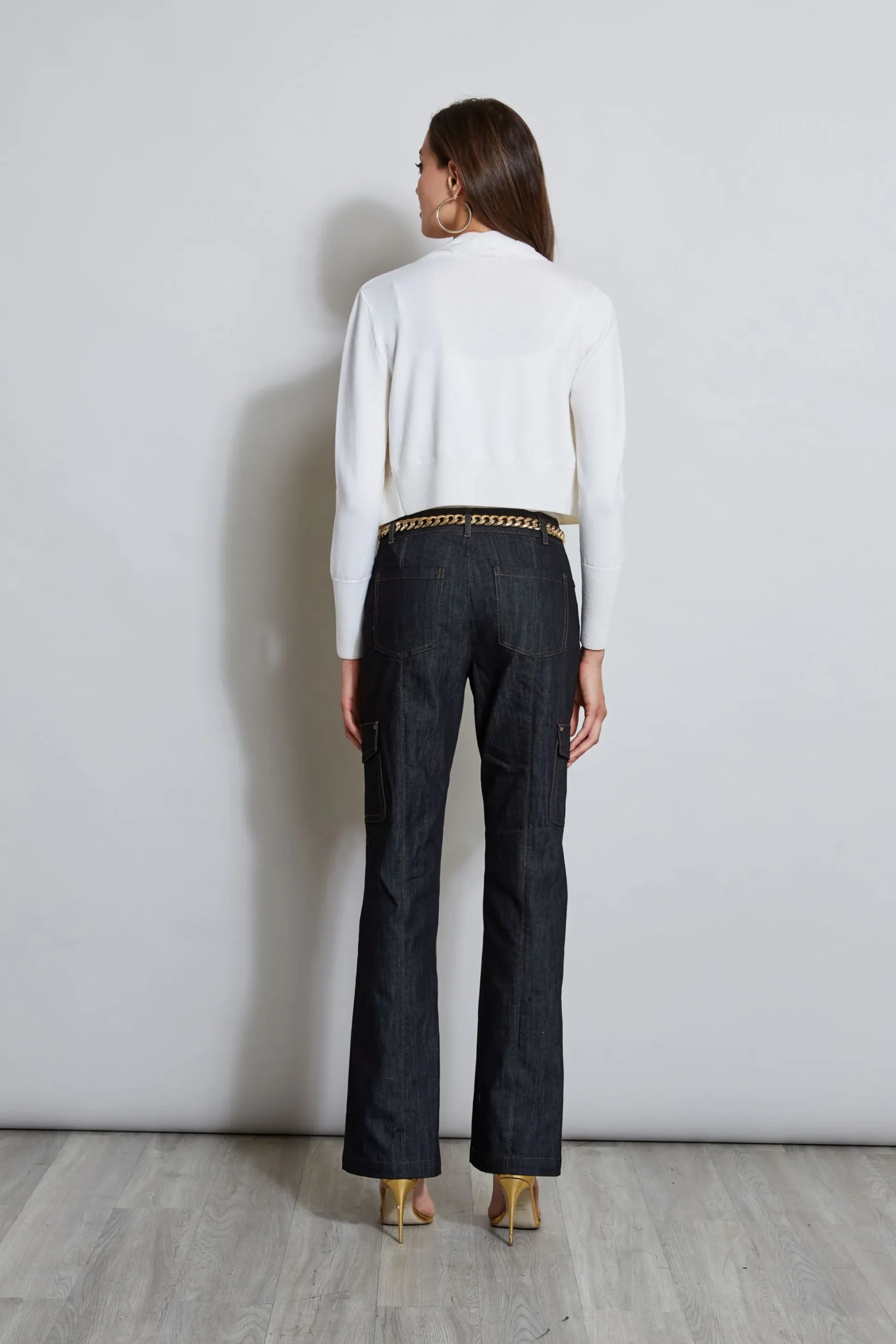 Elie Tahari Bottoms-Denim Cargo Pant INDIGO