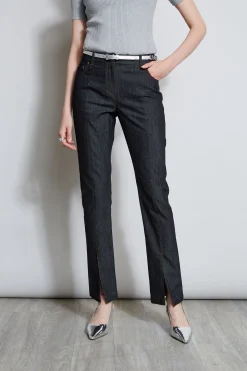 Elie Tahari Bottoms-Denim Slit Front Jeans INDIGO