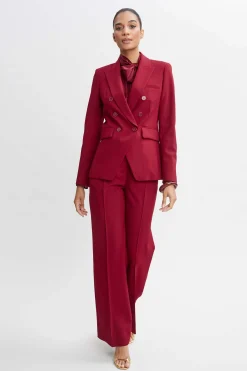 Elie Tahari Jackets & Blazers|Suiting-Double Breasted Blazer SANGRIA