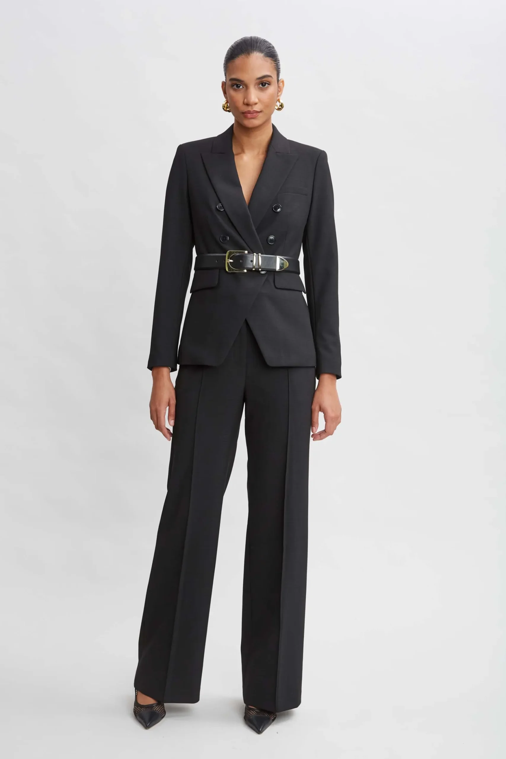 Elie Tahari Jackets & Blazers|Suiting-Double Breasted Blazer BLACK