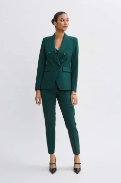 Elie Tahari Jackets & Blazers|Suiting-Double Breasted Blazer FORESTGREEN