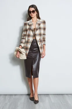 Elie Tahari Jackets & Blazers-Double Breasted Ombre Plaid Blazer MULTI