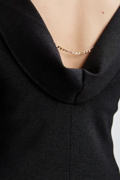 Elie Tahari Tops & Sweaters-Draped Chain Lurex Sweater NOIRLUREX