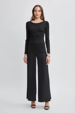 Elie Tahari Tops & Sweaters-Draped Chain Lurex Sweater NOIRLUREX