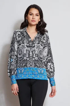 Elie Tahari Tops & Sweaters-Eclipse Scarf Print Shirt ECLIPSEFLORALPRINT